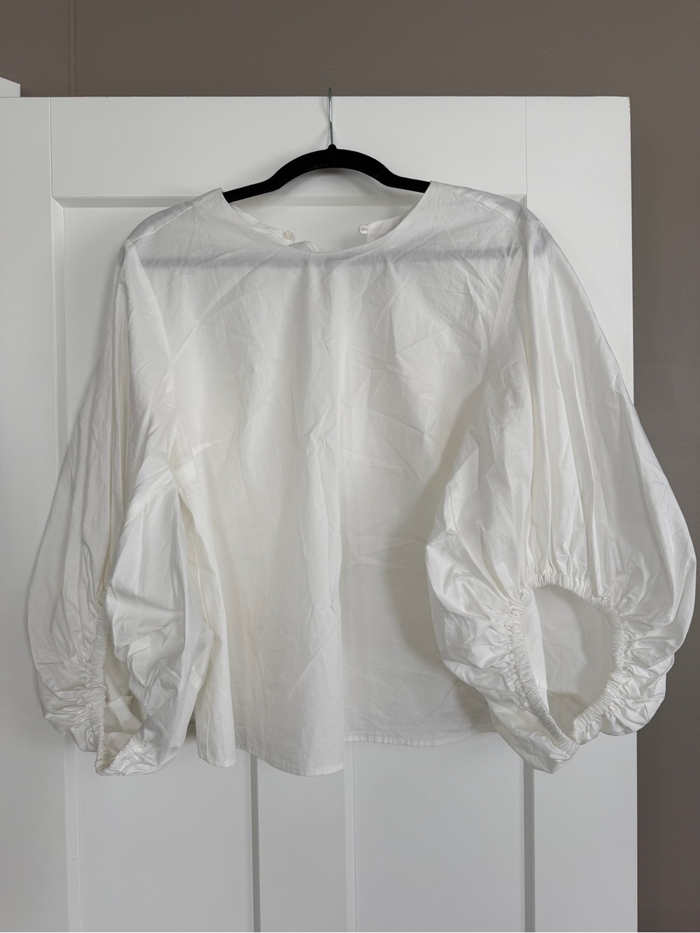 Sunday in Brooklyn White Balloon Sleeve Top